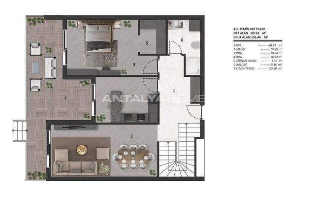 Elegant Flats in a Complex with a Pool in Antalya Altıntas