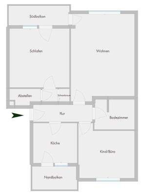 Grundrissskizze nicht maßstabgetreu