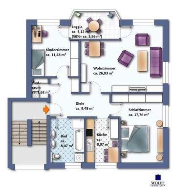 Grundriss - nicht maßstabsgetreu