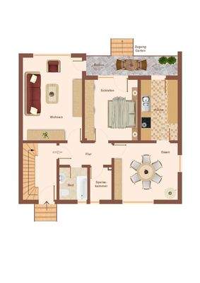 Skizze Grundriss Erdgeschoss