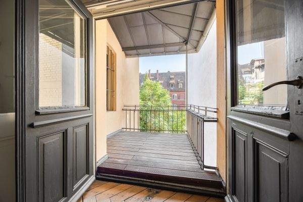 Blick auf den kleineren Balkon