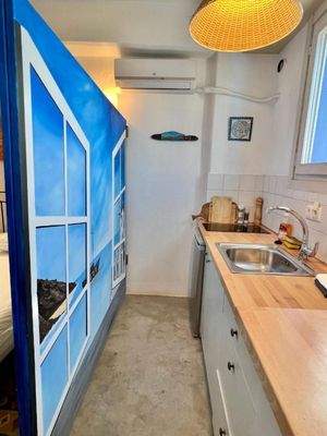 Kreta, Mochlos: Charmantes zweistöckiges Haus am Meer in Mochlos