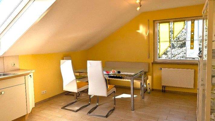 Der großzügige Essbereich