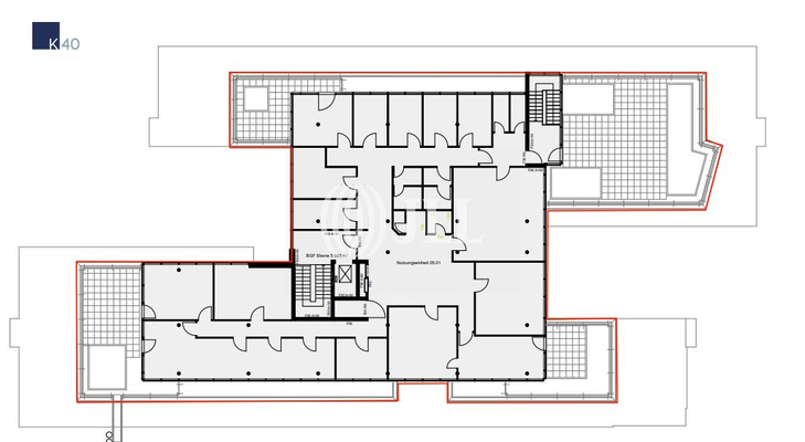Grundriss 5. OG - 580 m²
