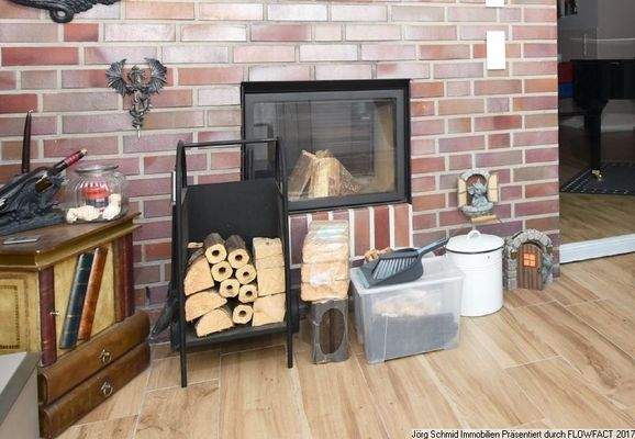 Wanddurchgängiger Kaminofen