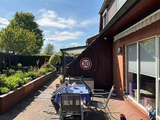 Blick auf eine Terrasse