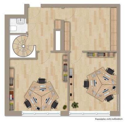 OG Grundriss - Laden oder Büro