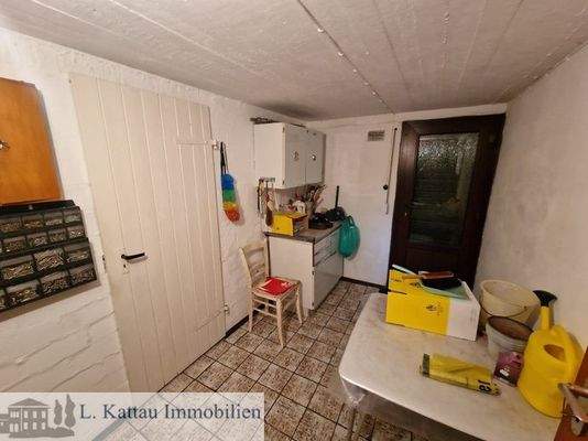 Raum mit Ausgang zum Garten