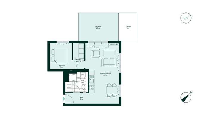 Komfortabler Grundriss