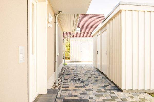 Außenbereich Fahrradschuppen