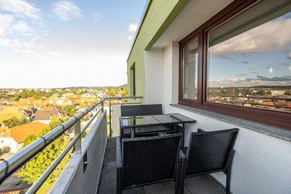 Balkon mit Blick auf Oberderdingen