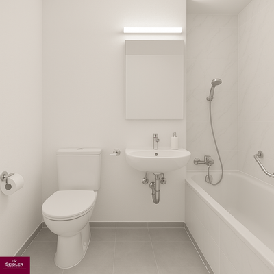 Badezimmer nach einer möglichen Renovierung