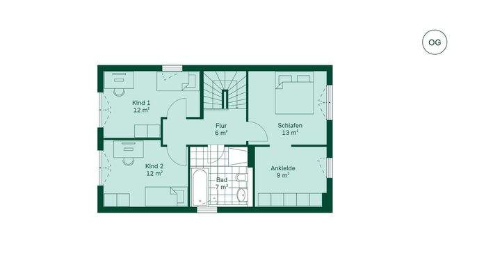 Einfamilienhaus Grundriss OG