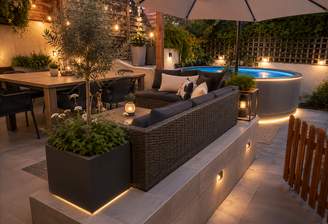 Terrasse Nordwest/ Hauptwohnung (virtually staged)