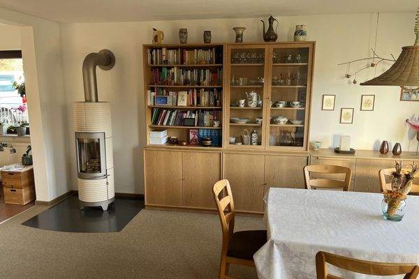 Esszimmer mit Kaminofen