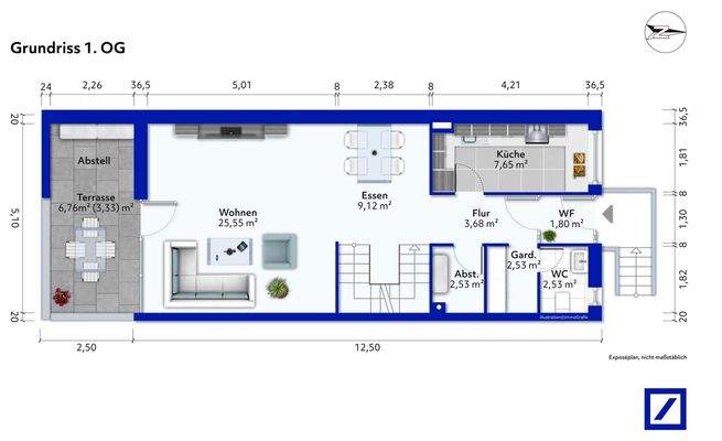 Grundriss Grafik 1. OG