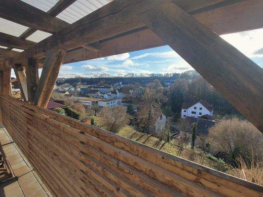 Aussicht vom Carport auf Beratzhausen
