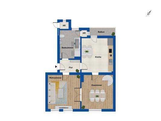 Grundriss  - Wohnung 7 - 3. OG