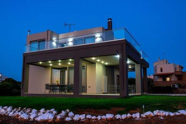 Kreta, Agios Onoufrios: Neu erbaute Villa mit perfektem Meerblick zu verkaufen