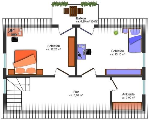 Grundriss Dachgeschoss