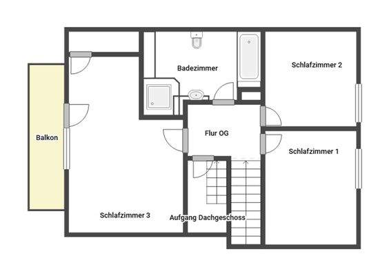 Grundriss Skizze 1.OG