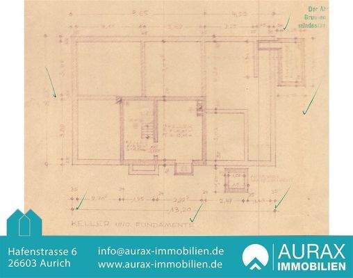 Grundriss Keller - Fundamente