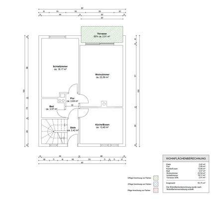 Grundriss der Wohnung