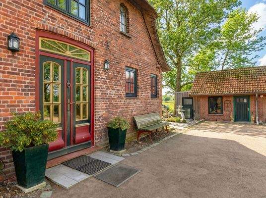 Blick auf die Haustür