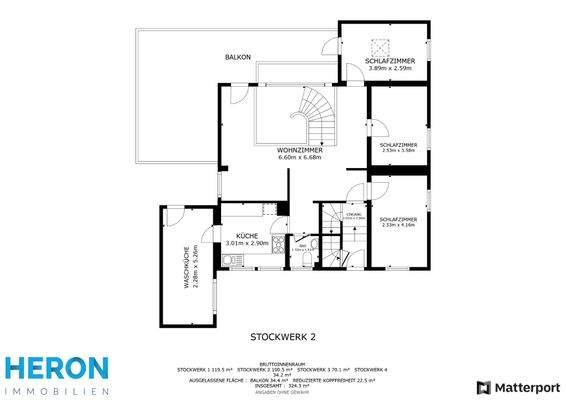 Grundriss Stockwerk 2