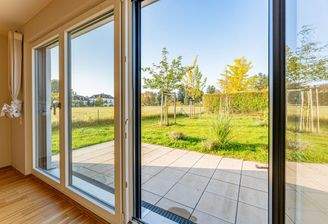 Blick aus Wohnzimmer - Musterhaus