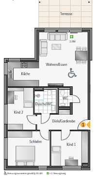 Grundriss Wohnung 1