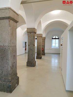 Gewerbefläche mit Gewölbe und Granitsäulen