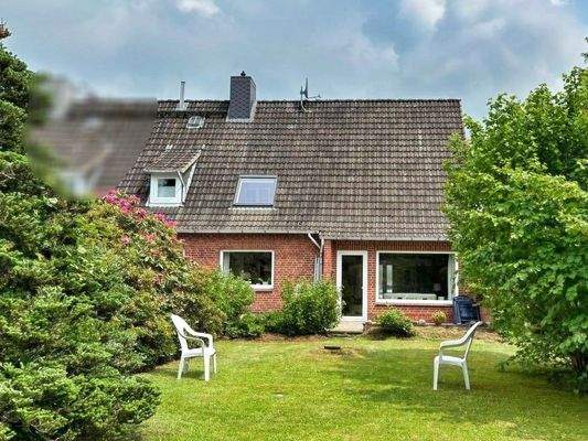 Rückansicht vom Reihenendhaus