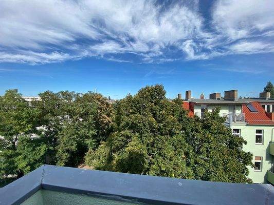 Blick Balkon Schlafzimmer