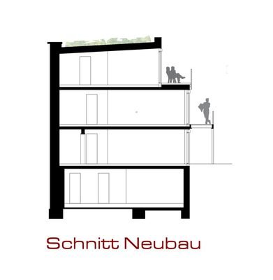 Ansicht_Schnitt_Neubau_Balkone &amp; Dachterrassen