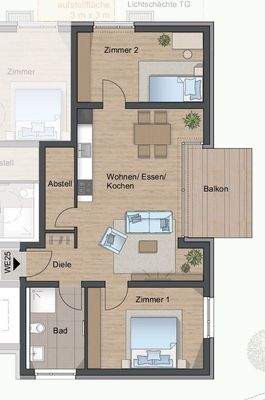 Grundriss Wohnung 25 Bild