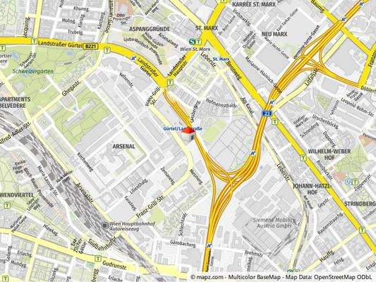 Geolyzer Kartenausschnitt