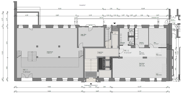 Grundriss EG Variante ohne Treppen