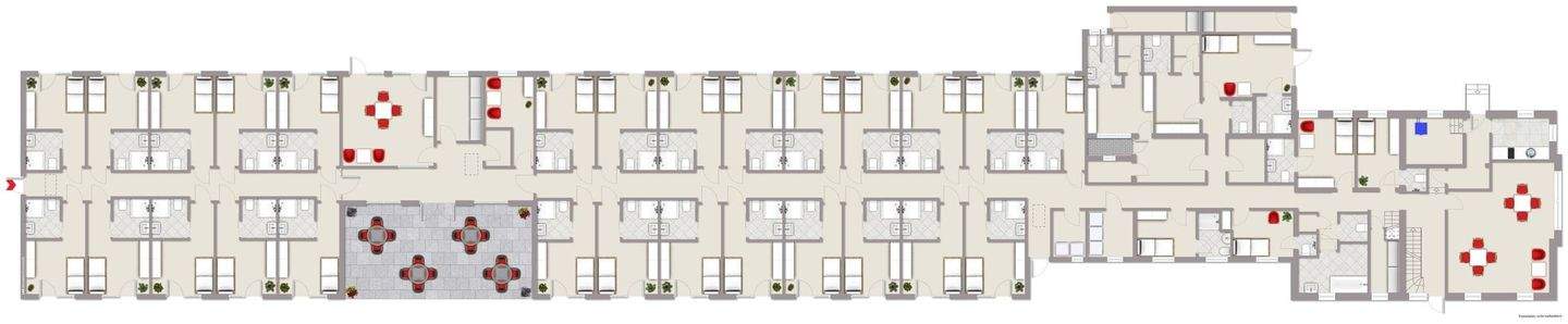 Grundriss visualisiert Erdgeschoss