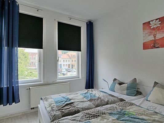 Blick ins Schlafzimmer