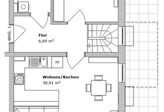 Grundriss - Möblierung dient nur zur Illustration