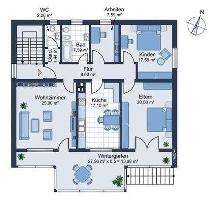 Grundriss Obergeschoss