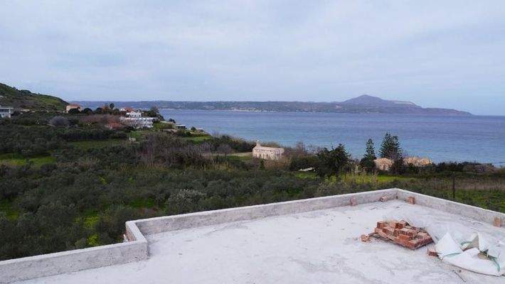 Kreta, Kera bei Kalyves: Villa mit Panoramablick aufs Meer, nur wenige Schritte vom Strand entfernt, zu verkaufen