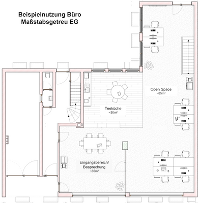 Grundriss EG inkl. Bueroplan