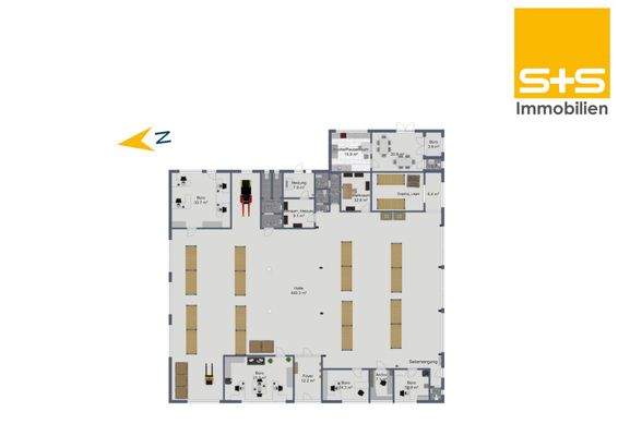 Grundriss - Halle/Lager/Prod.