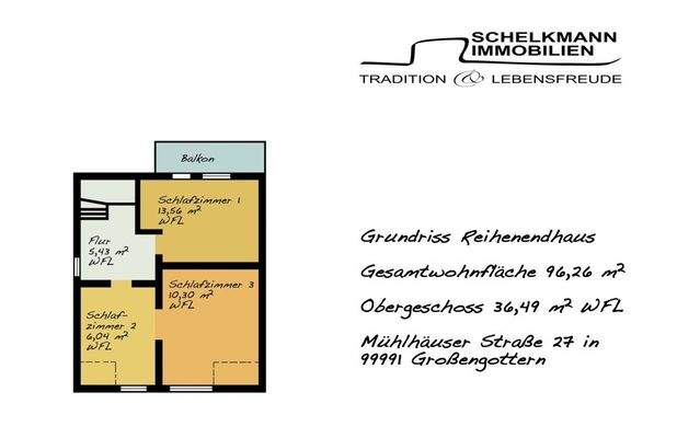 Grundriss Großengottern Obergeschoss