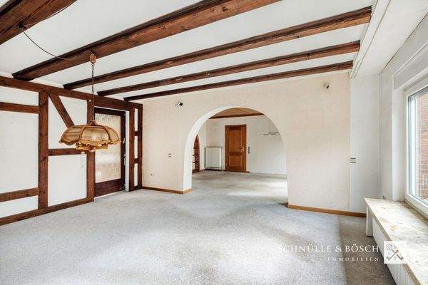 Zugang zur Terrasse aus dem Wohnzimmer und der Küche