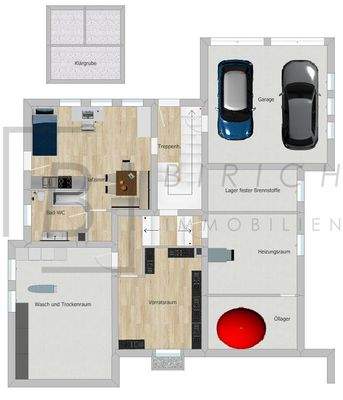 3D-EG. Bitte beachten Sie, dass der dargestellte Grundriss nicht maßstabsgetreu ist und lediglich der Orientierung dient.