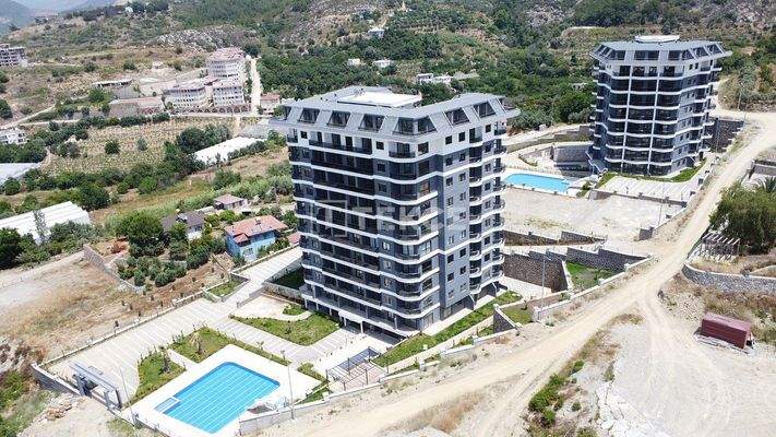 Stylishly Designed Flats in a Complex in Alanya Demirtaş