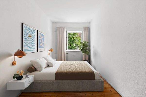 KI-Staging Muster Schlafzimmer